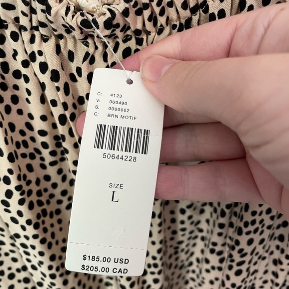 Anthropologie BEACHGOLD Off Shoulder Polka Dot Jumpsuit Size Large - Picture 10 of 15